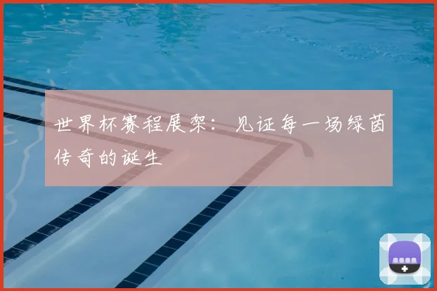 世界杯赛程展架:见证每一场绿茵传奇的诞生